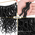 Curly Goddess Faux Locs Trenza de ganchillo sintético Cabello